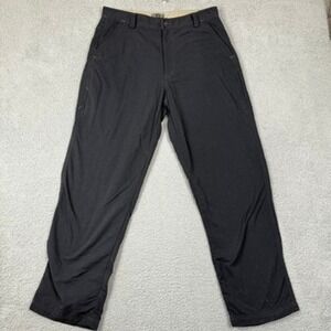 REI Co-op Sahara Convertible Pants Mens 34x32 Black Hiking‎ Travel Outdoor